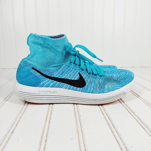 Nike Lunarepic Flyknit Lace Up Synthetic Running Shoes i748 - Picture 5 of 13